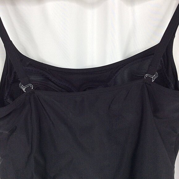 Victoria's Secret Crop Tankini Top Womens Size 32A Underwire Black Swimsuit - Picture 3 of 8